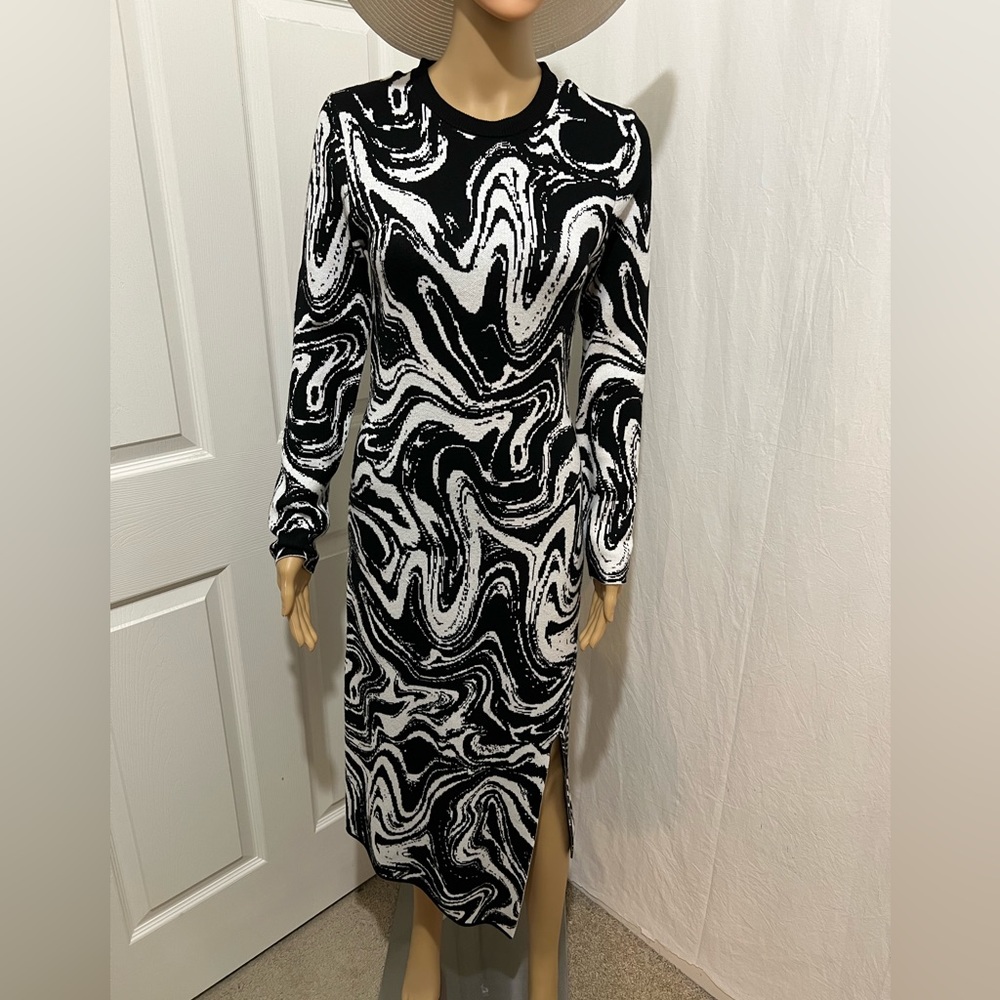 Scoops Women’s Asymmetric Dress with Long sleeves